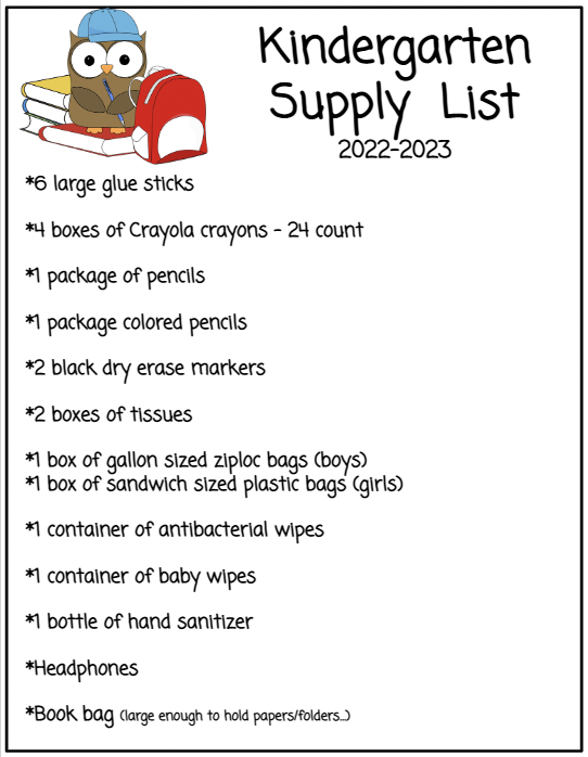 Updated School Supply List - Alba Middle School