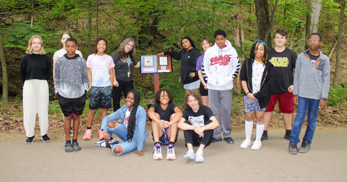 Students with Art Walk