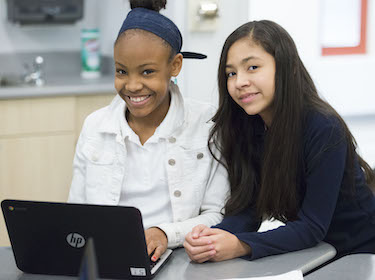  Students with Chromebooks