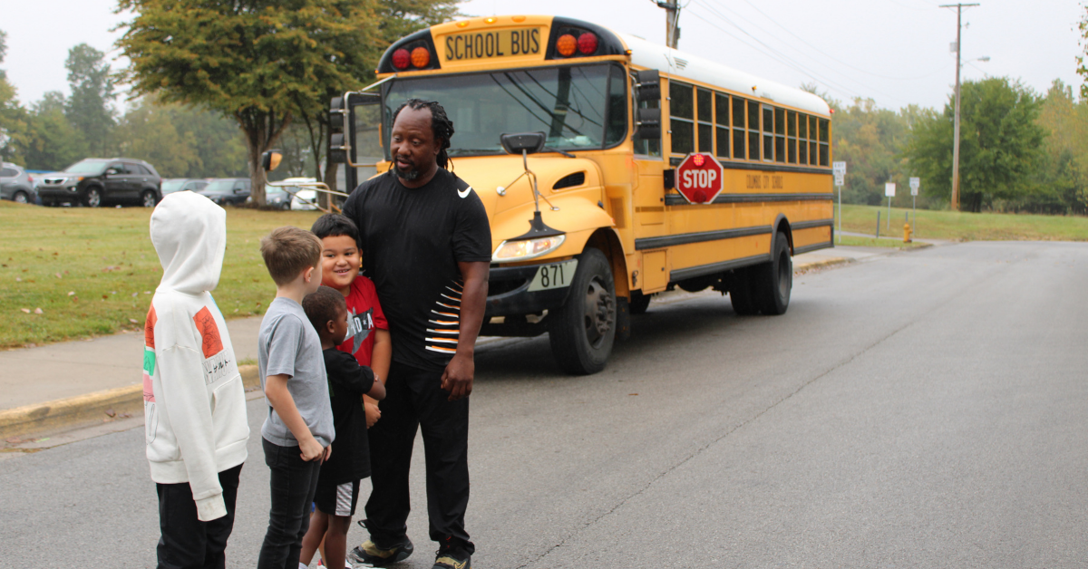 Students Doing Bus Safety