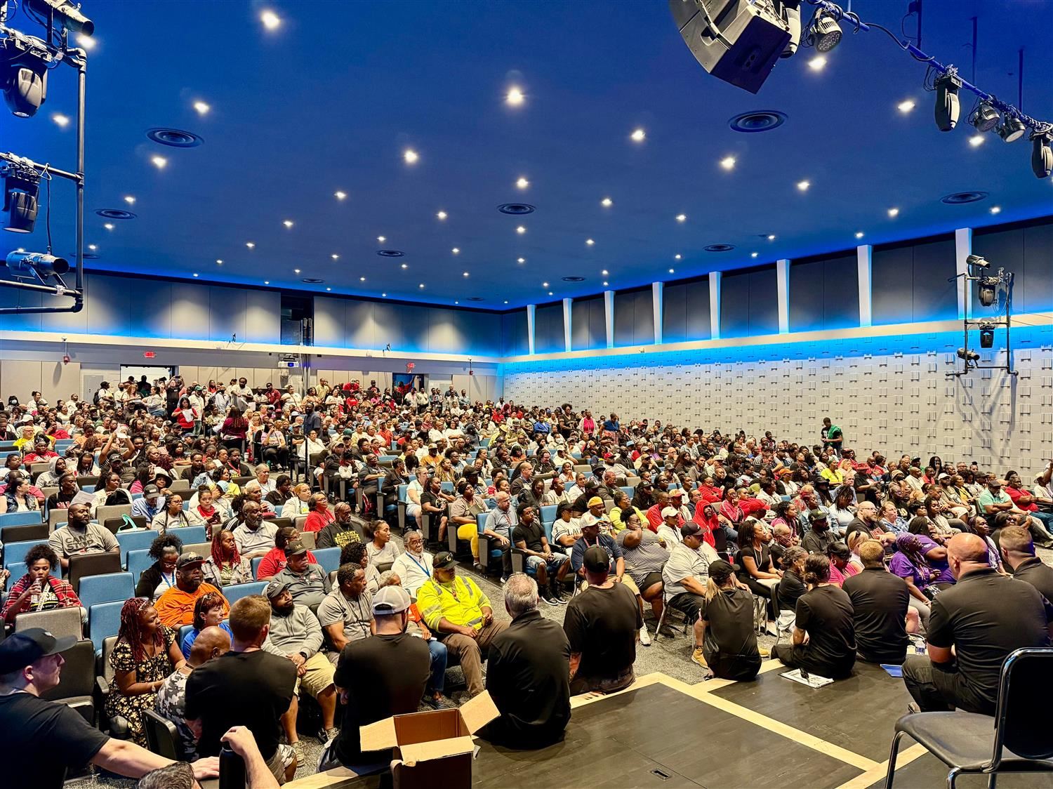 crowd of bus drivers