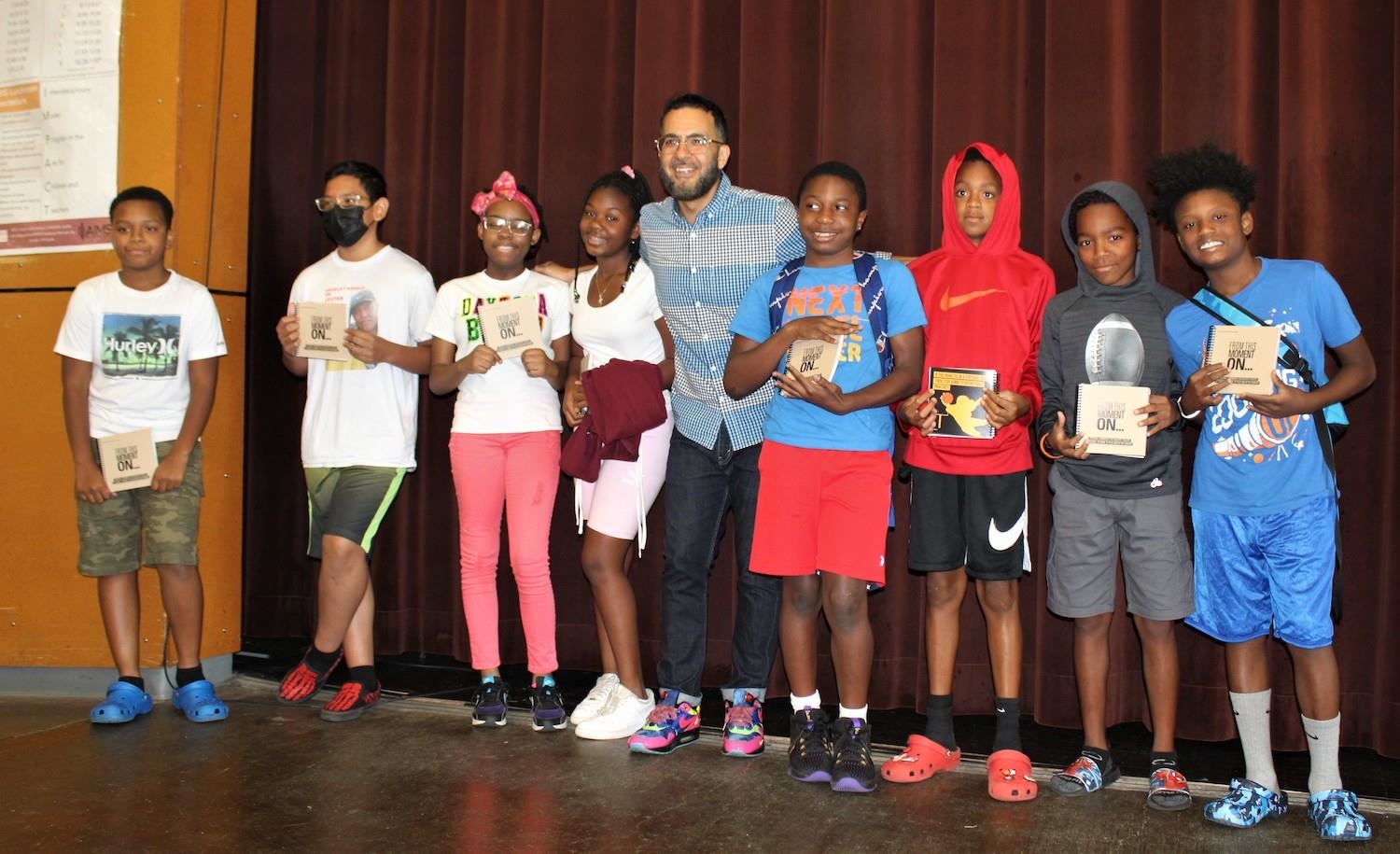 Javier Sanchez with AIMS students