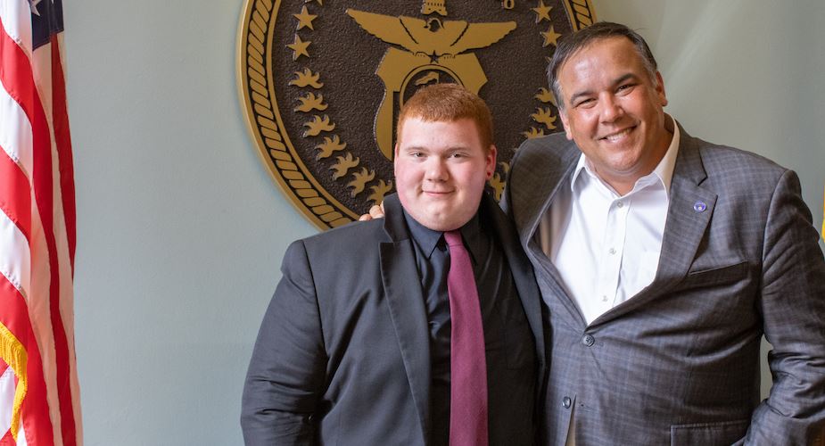 Tim Walsh with Mayor Ginther