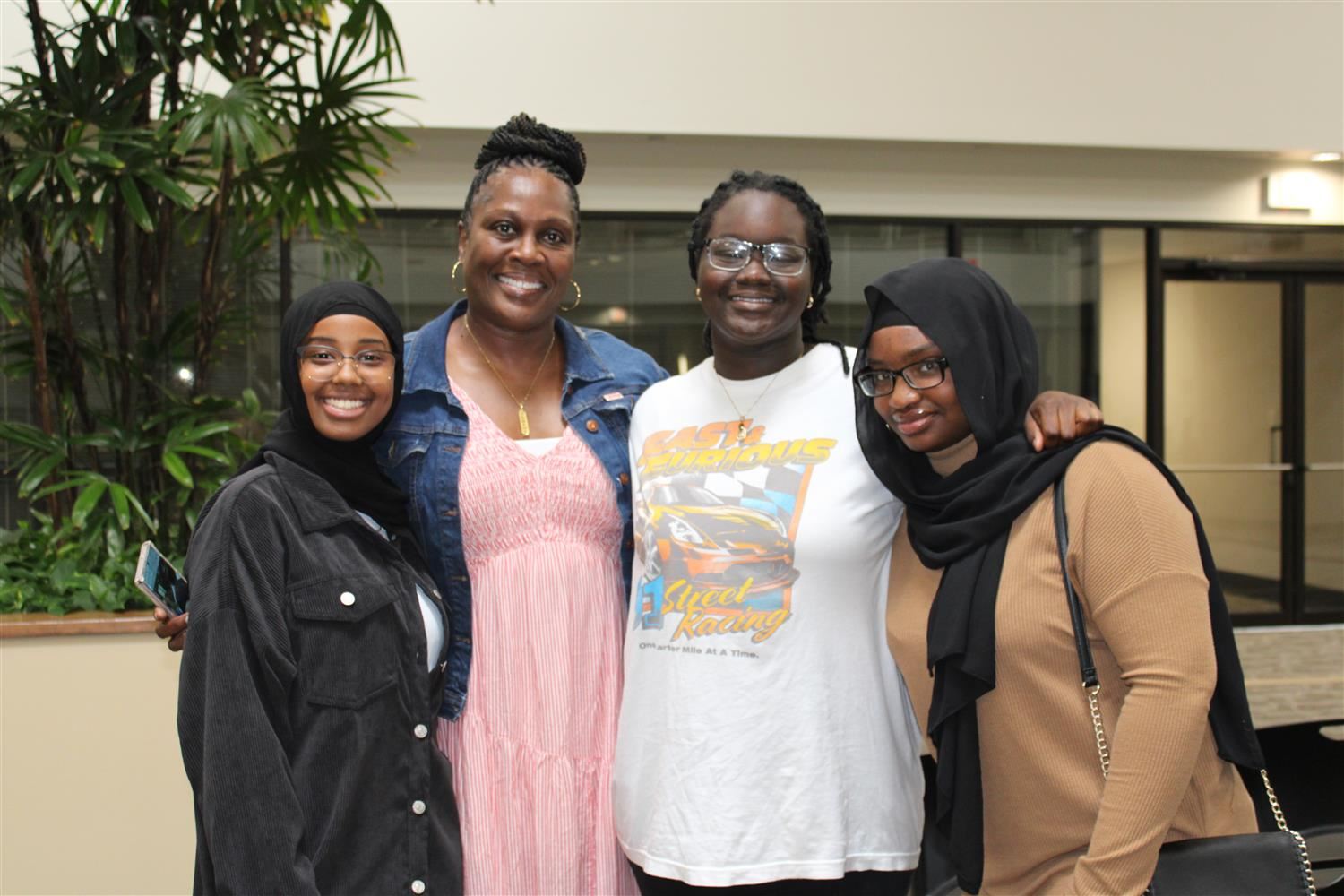 CCS Superintendent Dr. Talisa Dixon smiles for a photo with CCS students