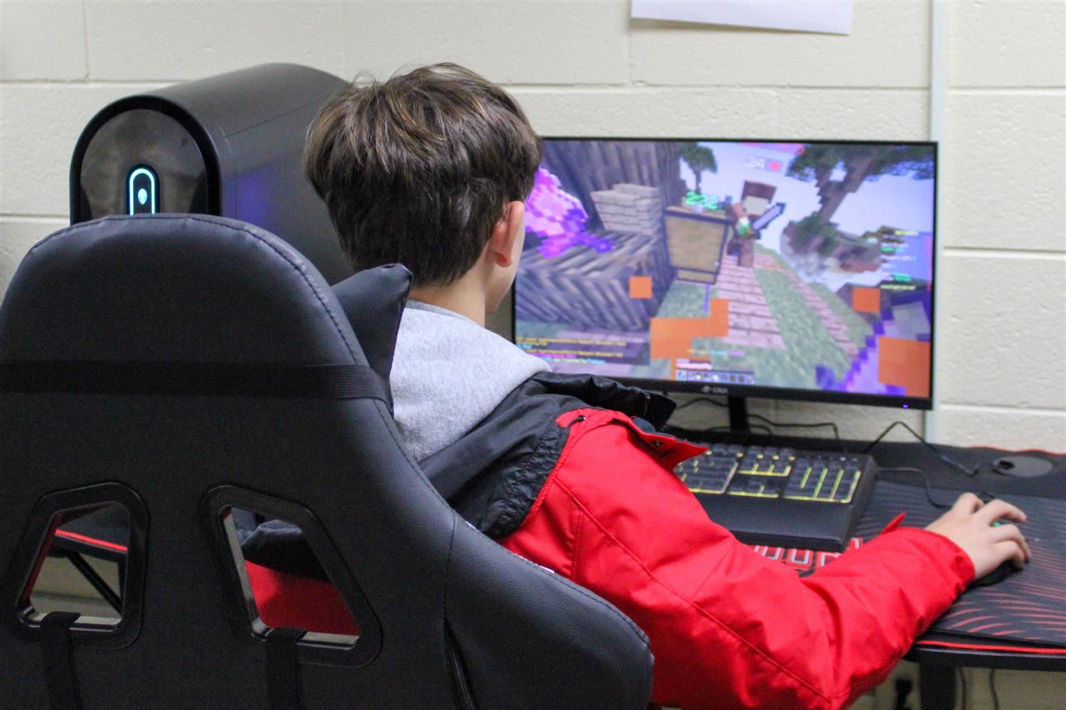  Student playing Fortnite