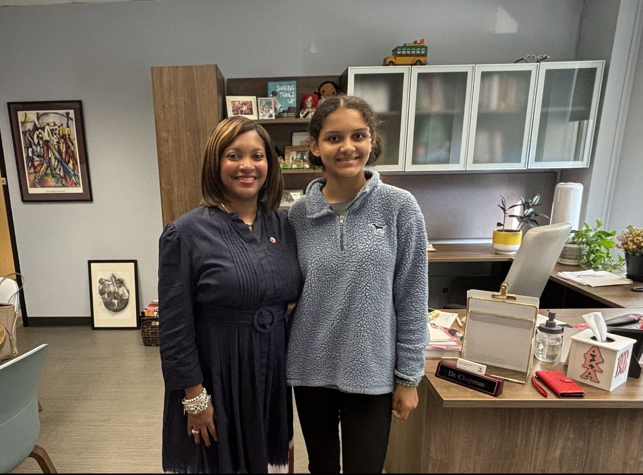 Job shadowing with Superintendent Chapman 