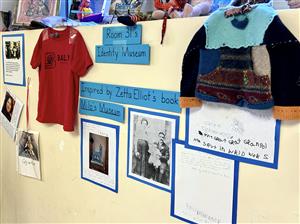 project of papers and shirts