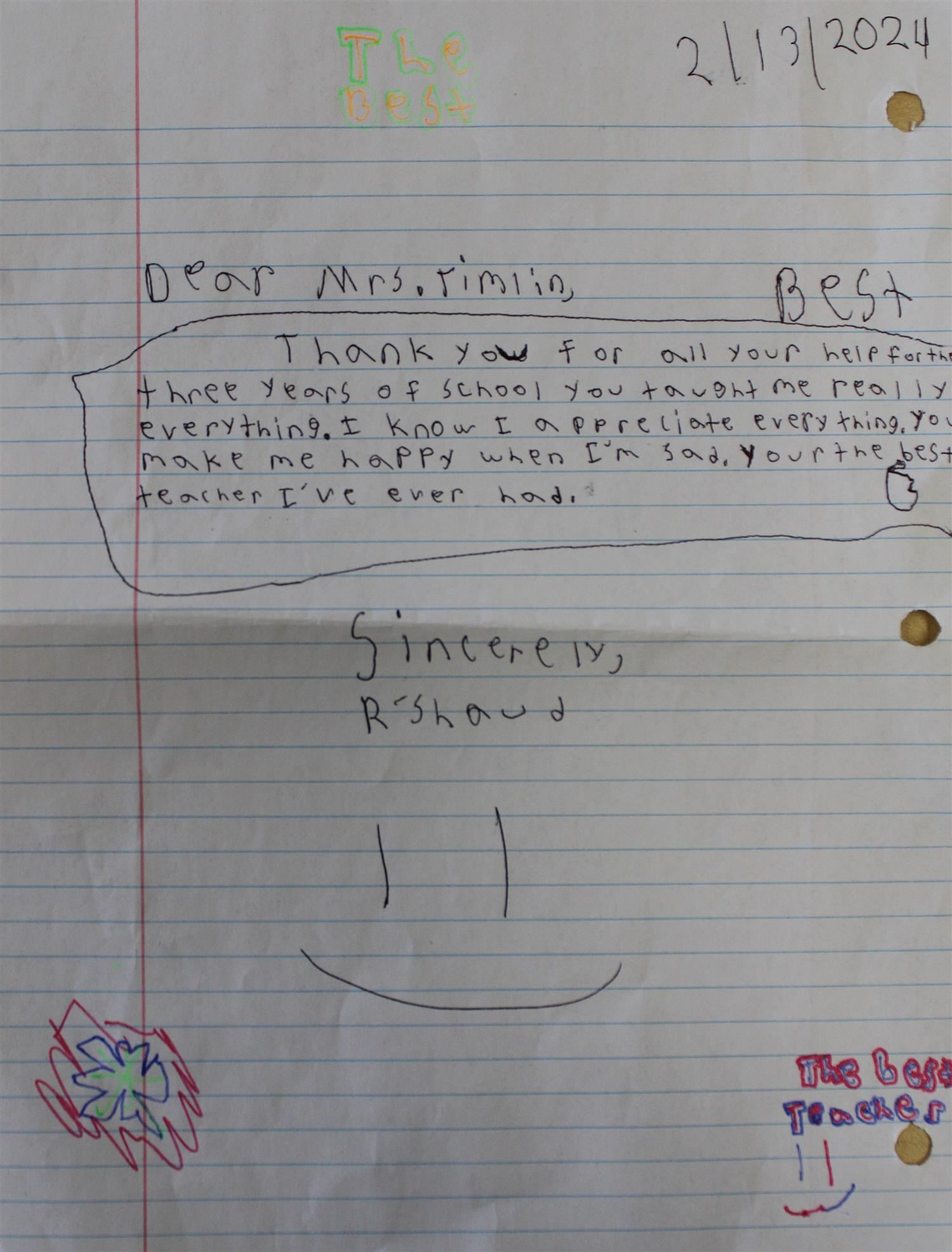 handwritten letter 4