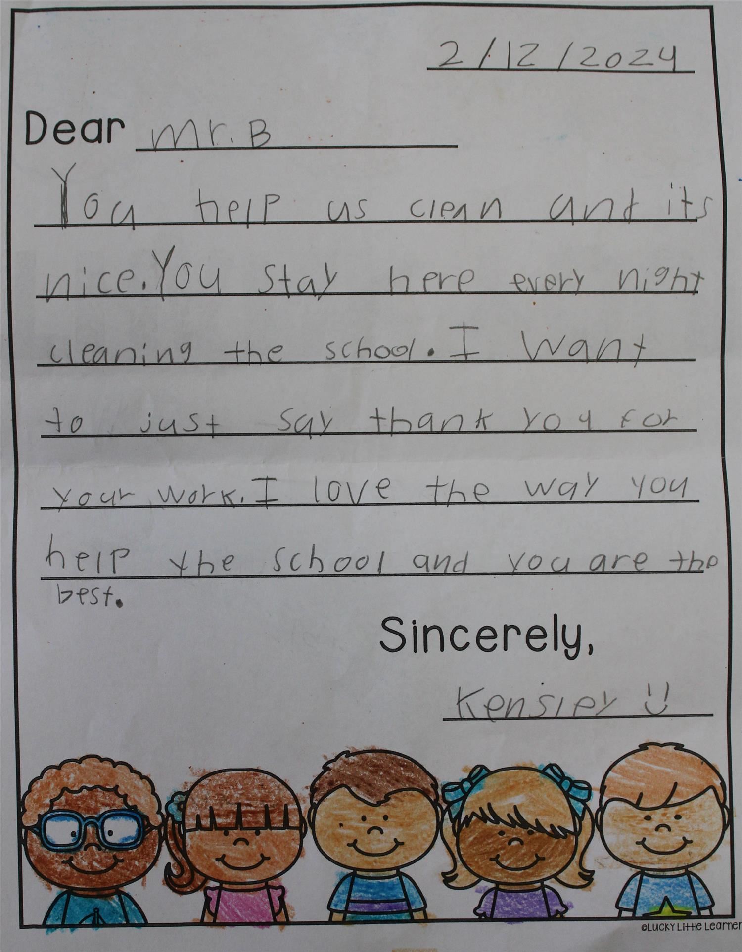 handwritten letter 2