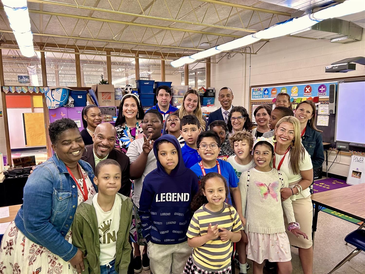group of students and teachers