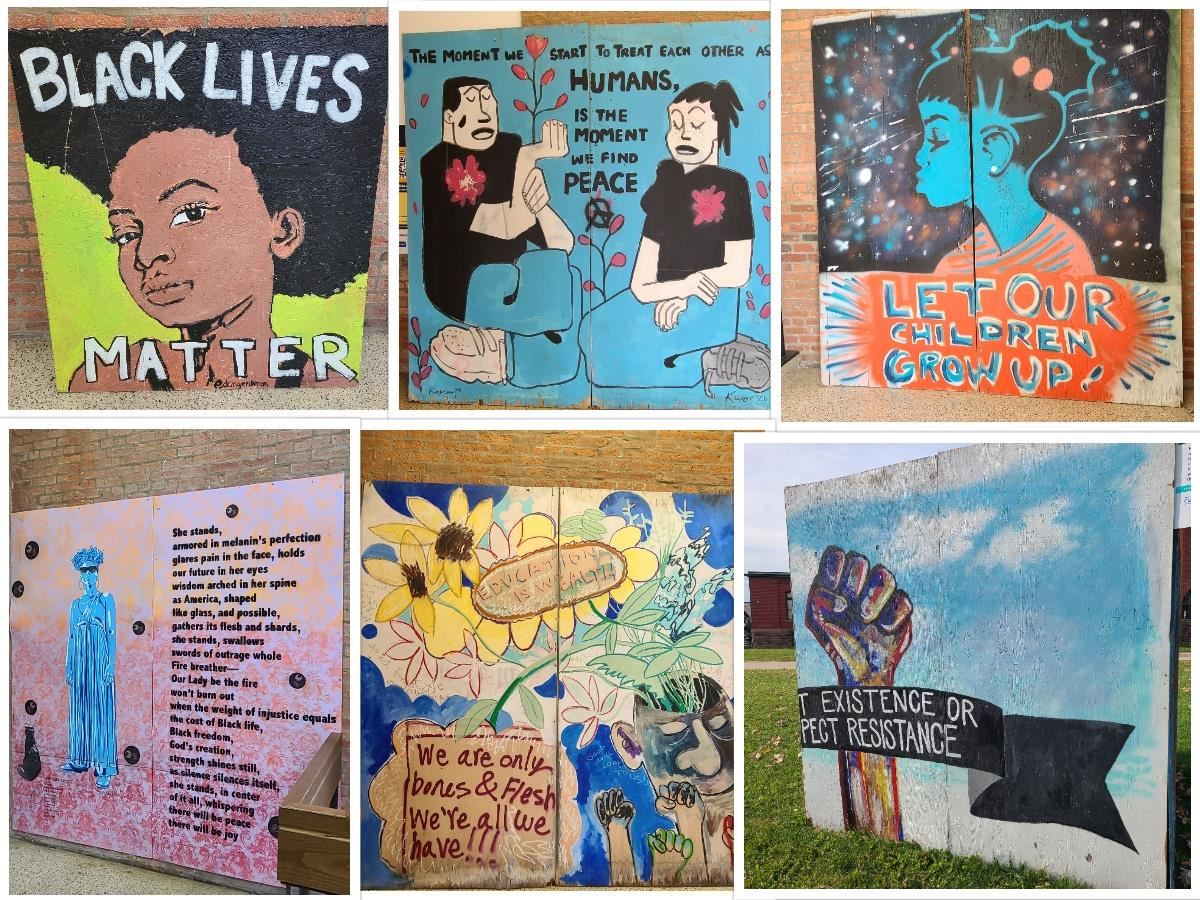 Collage of Black Lives matter artwork