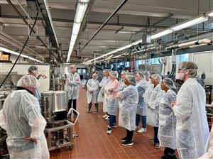 educators wearing hairnets during professional development