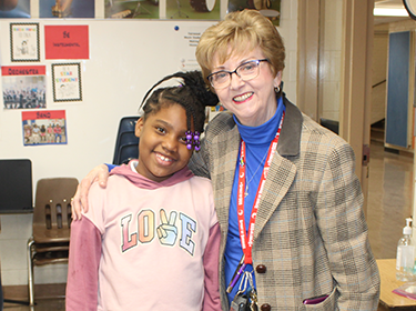 Retiring teacher Mrs. Cynthia Dybik