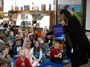 Reading at Lindbergh Elementary School 