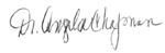 Dr Angela Chapman written in cursive