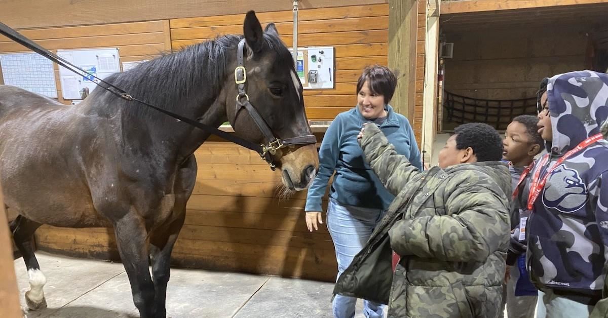 Trevitt students with horse