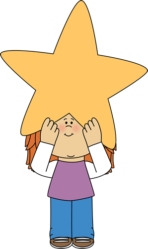 GIRL WITH STAR ON HEAD 