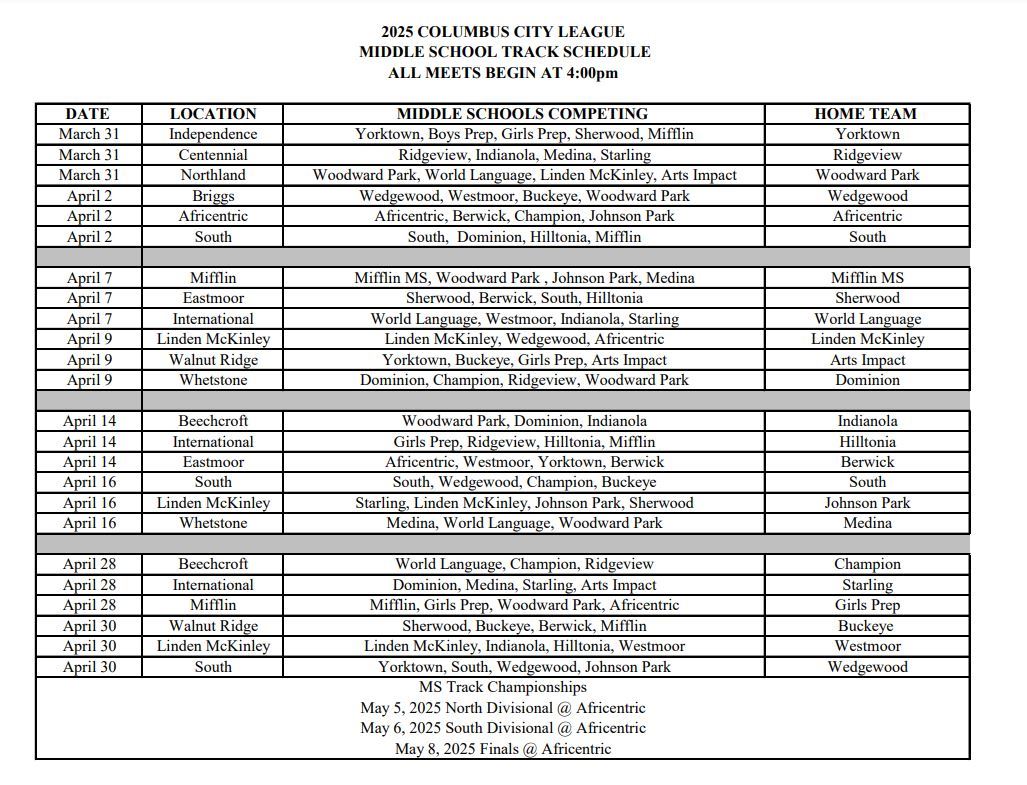 schedule