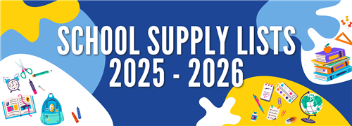 School Supply Lists 2025-2026